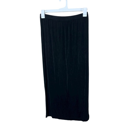 French Laundry Dresses & Skirts - French Laundry Black Maxi Skirt with Slit Stretch Career Casual Size M‎